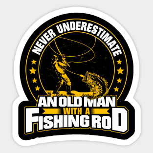 Men's Funny Fishing Sticker